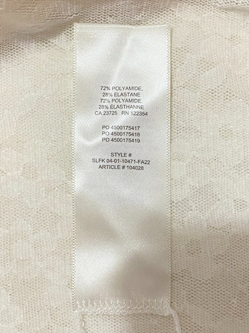 Wilfred Aritzia Fitted Sheer White Lace Long-sleeve Turtleneck Top Stretch - Picture 11 of 11